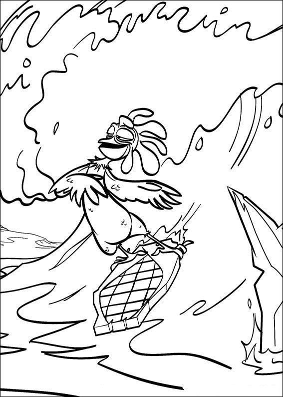 Plansa de colorat cu Surfs Up 8 21